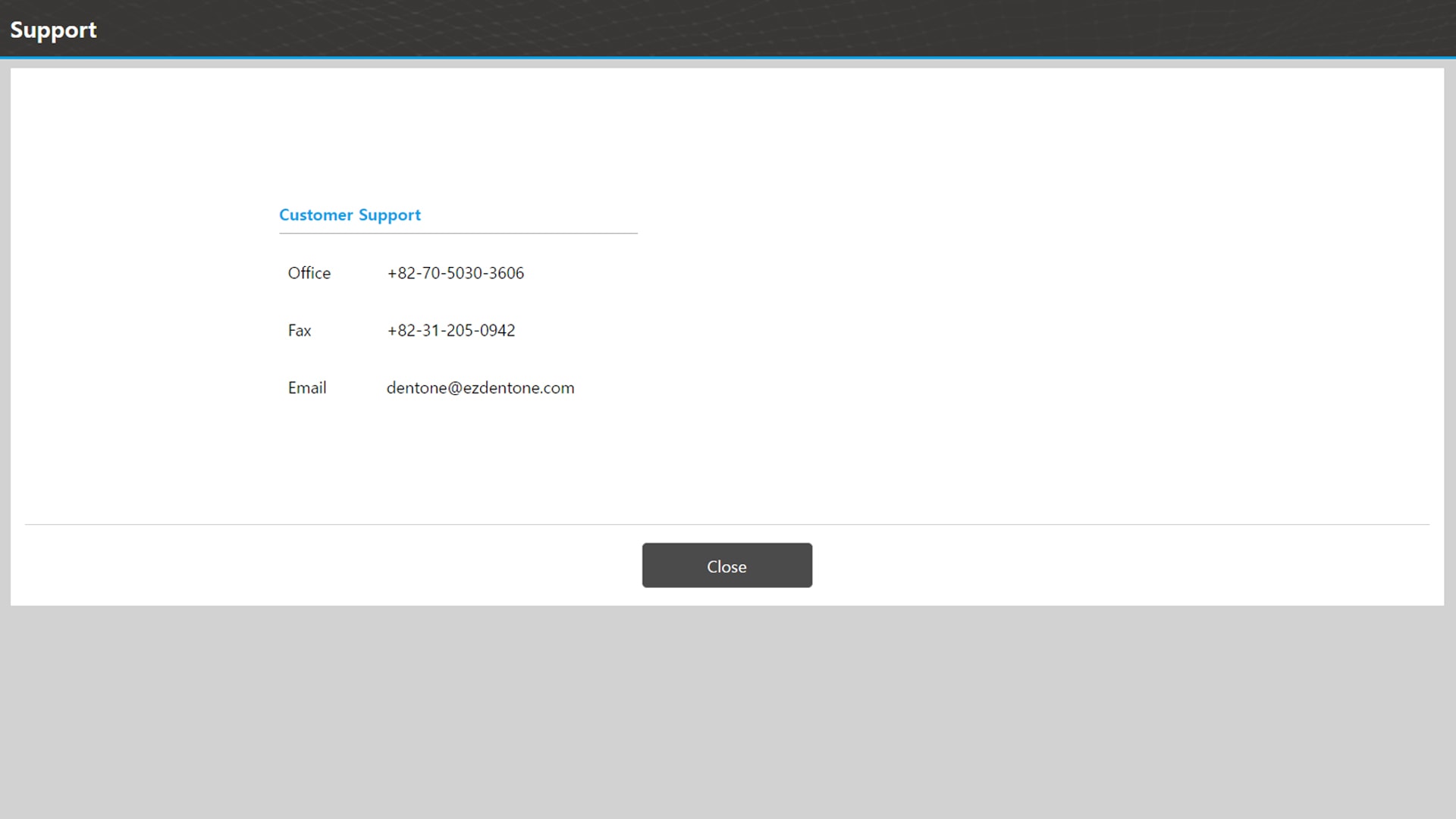 Support screen